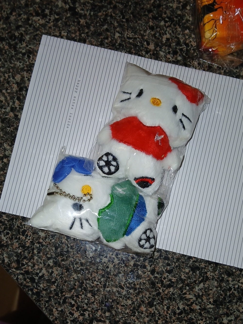 2 #PlushKeychain Set - Red, Blue & Green #hellokitty #girlssoccer